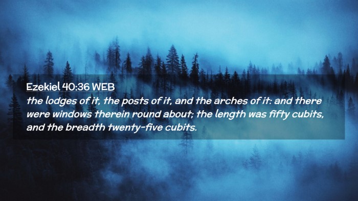 Picture 02 - Ezekiel 40:36 WEB Desktop Wallpaper - the lodges of it, the posts of it, and the arches - Desktop Bible Verse Wallpaper