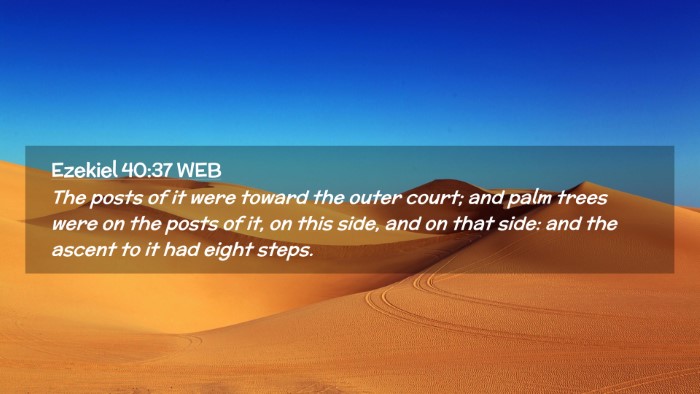 Picture 02 - Ezekiel 40:37 WEB Desktop Wallpaper - The posts of it were toward the outer court; and - Desktop Bible Verse Wallpaper