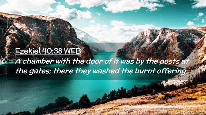 Picture 02 - Ezekiel 40:38 WEB Desktop Wallpaper - A chamber with the door of it was by the posts at - Desktop Bible Verse Wallpaper