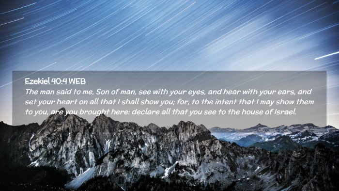 Picture 02 - Ezekiel 40:4 WEB Desktop Wallpaper - The man said to me, Son of man, see with your - Desktop Bible Verse Wallpaper