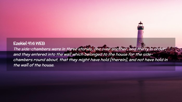 Picture 02 - Ezekiel 41:6 WEB Desktop Wallpaper - The side-chambers were in three stories, one over - Desktop Bible Verse Wallpaper