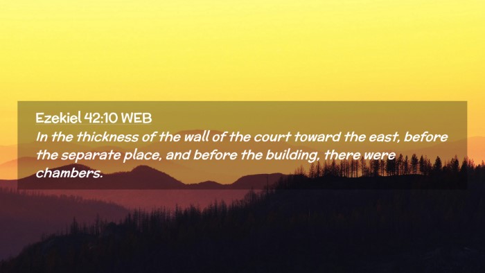 Picture 02 - Ezekiel 42:10 WEB Desktop Wallpaper - In the thickness of the wall of the court toward - Desktop Bible Verse Wallpaper