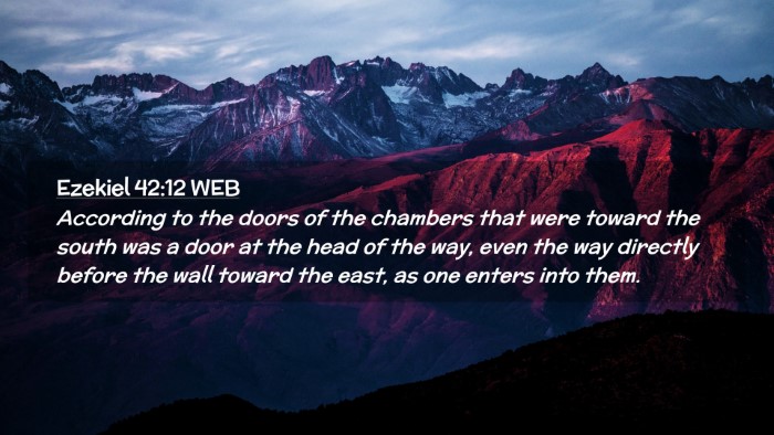 Picture 02 - Ezekiel 42:12 WEB Desktop Wallpaper - According to the doors of the chambers that were - Desktop Bible Verse Wallpaper