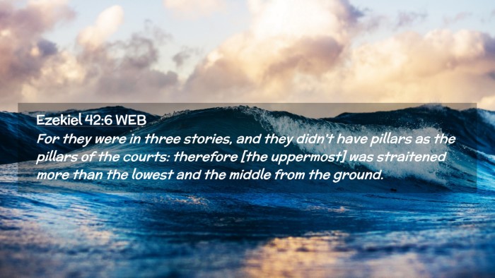 Picture 02 - Ezekiel 42:6 WEB Desktop Wallpaper - For they were in three stories, and they didn't - Desktop Bible Verse Wallpaper