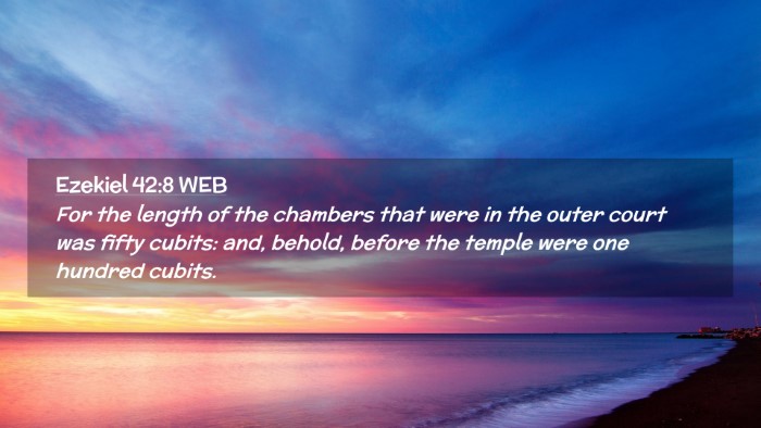 Picture 02 - Ezekiel 42:8 WEB Desktop Wallpaper - For the length of the chambers that were in the - Desktop Bible Verse Wallpaper