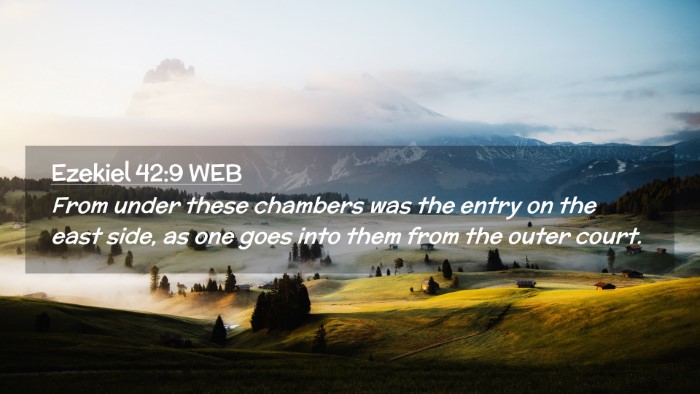 Picture 02 - Ezekiel 42:9 WEB Desktop Wallpaper - From under these chambers was the entry on the - Desktop Bible Verse Wallpaper