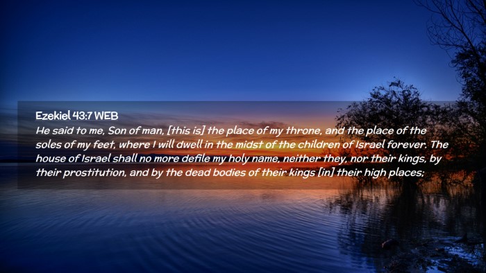 Picture 02 - Ezekiel 43:7 WEB Desktop Wallpaper - He said to me, Son of man, [this is] the place of - Desktop Bible Verse Wallpaper