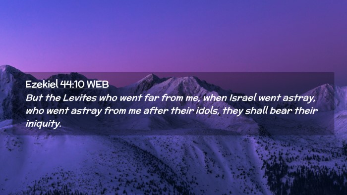 Picture 02 - Ezekiel 44:10 WEB Desktop Wallpaper - But the Levites who went far from me, when Israel - Desktop Bible Verse Wallpaper