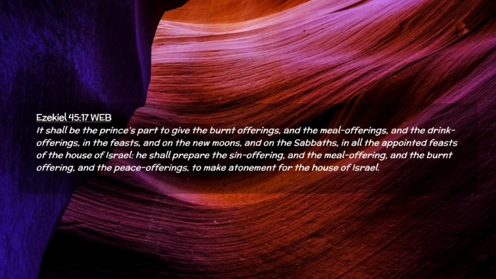 Picture 02 - Ezekiel 45:17 WEB Desktop Wallpaper - It shall be the prince's part to give the burnt - Desktop Bible Verse Wallpaper