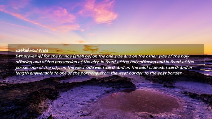 Picture 02 - Ezekiel 45:7 WEB Desktop Wallpaper - [Whatever is] for the prince [shall be] on the - Desktop Bible Verse Wallpaper