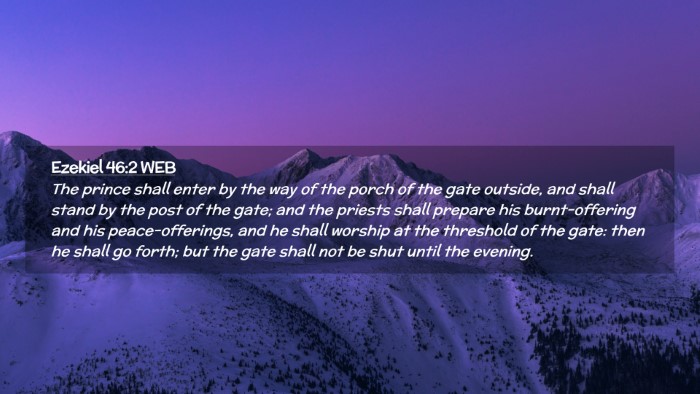 Picture 02 - Ezekiel 46:2 WEB Desktop Wallpaper - The prince shall enter by the way of the porch of - Desktop Bible Verse Wallpaper