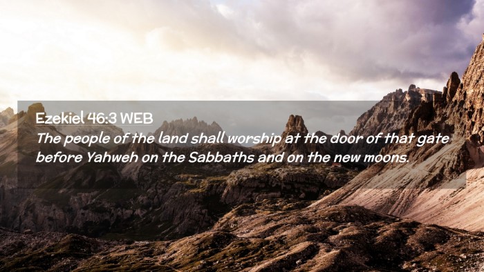 Picture 02 - Ezekiel 46:3 WEB Desktop Wallpaper - The people of the land shall worship at the door - Desktop Bible Verse Wallpaper