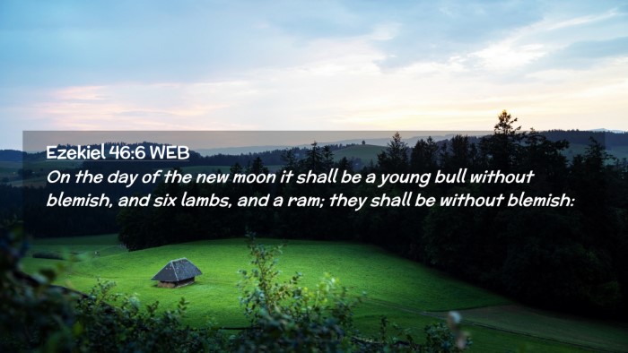 Picture 02 - Ezekiel 46:6 WEB Desktop Wallpaper - On the day of the new moon it shall be a young - Desktop Bible Verse Wallpaper