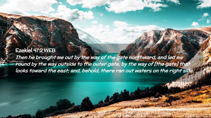 Picture 02 - Ezekiel 47:2 WEB Desktop Wallpaper - Then he brought me out by the way of the gate - Desktop Bible Verse Wallpaper