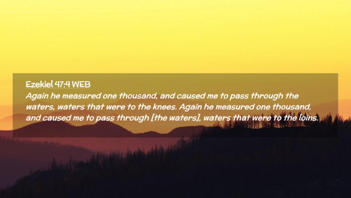 Picture 02 - Ezekiel 47:4 WEB Desktop Wallpaper - Again he measured one thousand, and caused me to - Desktop Bible Verse Wallpaper