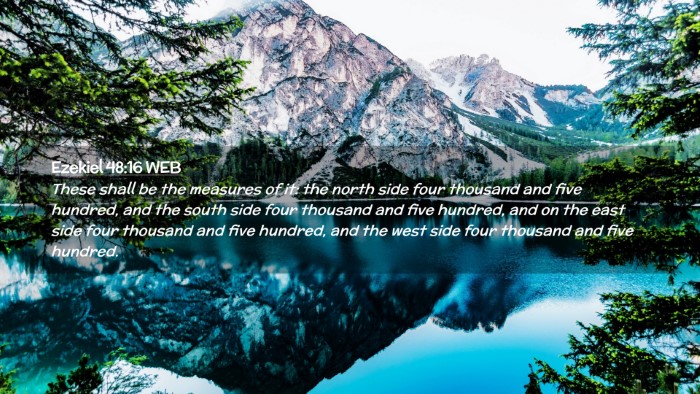 Picture 02 - Ezekiel 48:16 WEB Desktop Wallpaper - These shall be the measures of it: the north side - Desktop Bible Verse Wallpaper