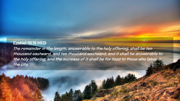 Picture 02 - Ezekiel 48:18 WEB Desktop Wallpaper - The remainder in the length, answerable to the - Desktop Bible Verse Wallpaper
