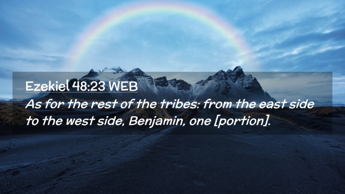 Picture 02 - Ezekiel 48:23 WEB Desktop Wallpaper - As for the rest of the tribes: from the east side - Desktop Bible Verse Wallpaper