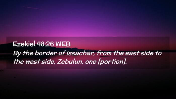Picture 02 - Ezekiel 48:26 WEB Desktop Wallpaper - By the border of Issachar, from the east side to - Desktop Bible Verse Wallpaper