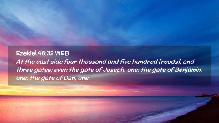 Picture 02 - Ezekiel 48:32 WEB Desktop Wallpaper - At the east side four thousand and five hundred - Desktop Bible Verse Wallpaper