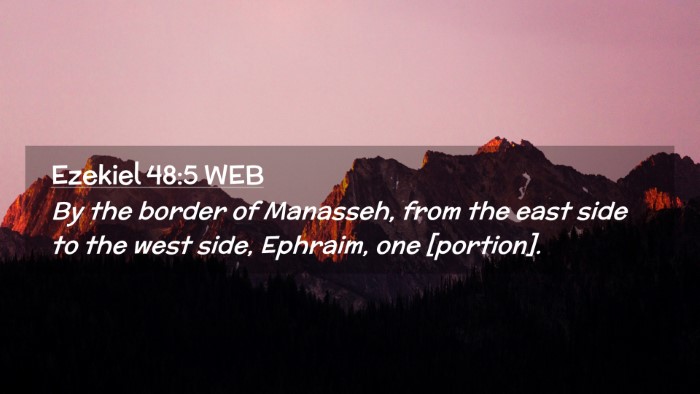 Picture 02 - Ezekiel 48:5 WEB Desktop Wallpaper - By the border of Manasseh, from the east side to - Desktop Bible Verse Wallpaper
