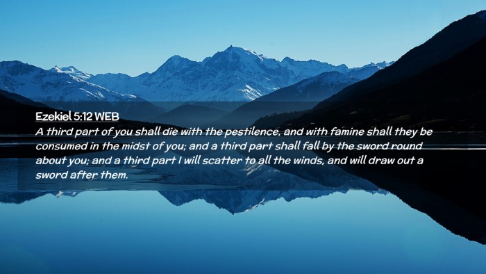 Picture 02 - Ezekiel 5:12 WEB Desktop Wallpaper - A third part of you shall die with the - Desktop Bible Verse Wallpaper