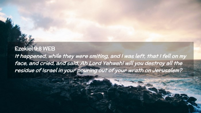 Picture 02 - Ezekiel 9:8 WEB Desktop Wallpaper - It happened, while they were smiting, and I was - Desktop Bible Verse Wallpaper
