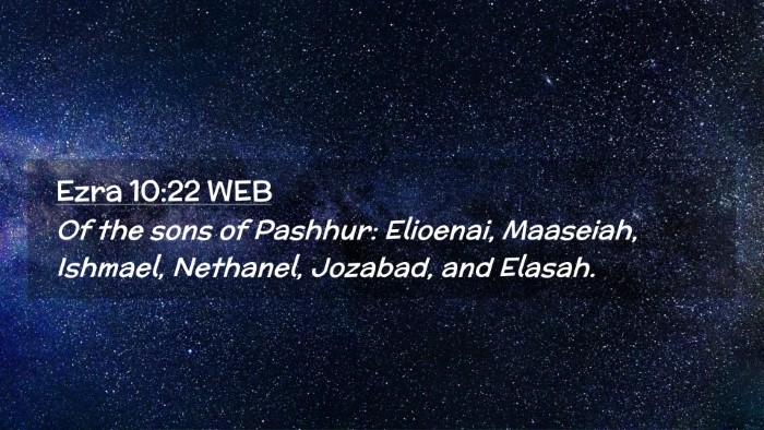 Picture 02 - Ezra 10:22 WEB Desktop Wallpaper - Of the sons of Pashhur: Elioenai, Maaseiah, - Desktop Bible Verse Wallpaper