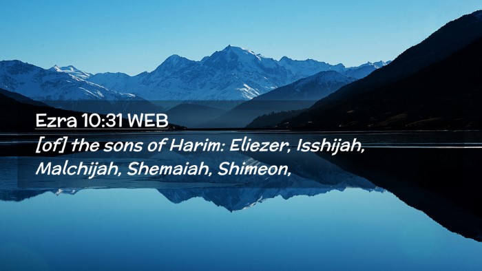 Picture 02 - Ezra 10:31 WEB Desktop Wallpaper - [of] the sons of Harim: Eliezer, Isshijah, - Desktop Bible Verse Wallpaper
