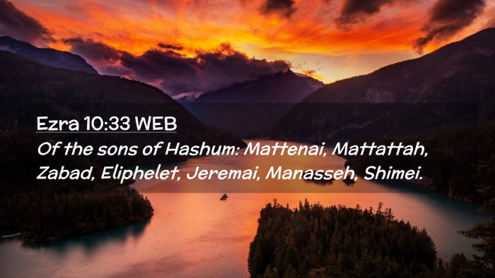 Picture 02 - Ezra 10:33 WEB Desktop Wallpaper - Of the sons of Hashum: Mattenai, Mattattah, - Desktop Bible Verse Wallpaper