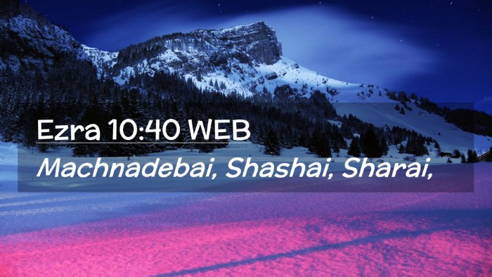 Picture 02 - Ezra 10:40 WEB Desktop Wallpaper - Machnadebai, Shashai, - Desktop Bible Verse Wallpaper