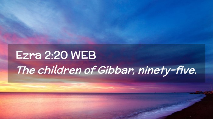 Picture 02 - Ezra 2:20 WEB Desktop Wallpaper - The children of Gibbar, - Desktop Bible Verse Wallpaper