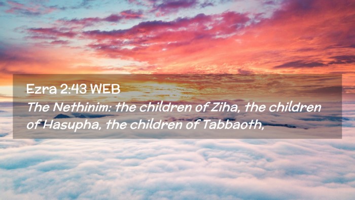 Picture 02 - Ezra 2:43 WEB Desktop Wallpaper - The Nethinim: the children of Ziha, the children - Desktop Bible Verse Wallpaper