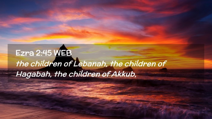 Picture 02 - Ezra 2:45 WEB Desktop Wallpaper - the children of Lebanah, the children of Hagabah, - Desktop Bible Verse Wallpaper