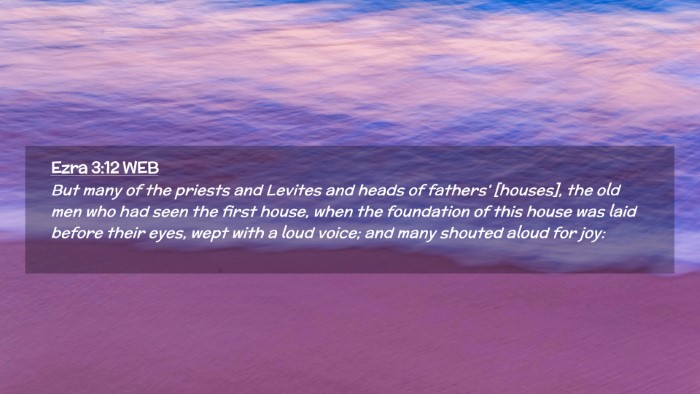 Picture 02 - Ezra 3:12 WEB Desktop Wallpaper - But many of the priests and Levites and heads of - Desktop Bible Verse Wallpaper