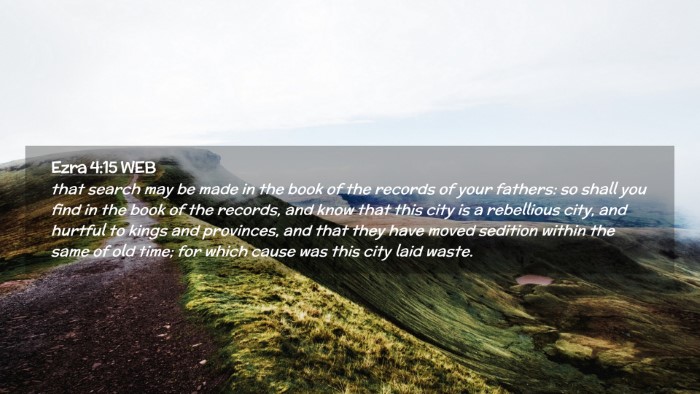 Picture 02 - Ezra 4:15 WEB Desktop Wallpaper - that search may be made in the book of the - Desktop Bible Verse Wallpaper