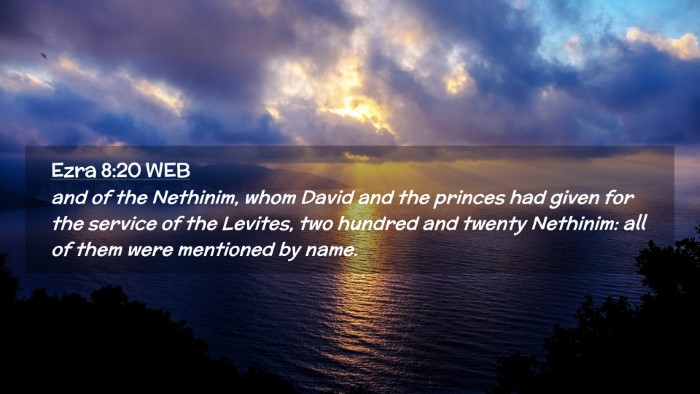 Picture 02 - Ezra 8:20 WEB Desktop Wallpaper - and of the Nethinim, whom David and the princes - Desktop Bible Verse Wallpaper