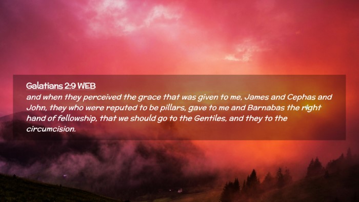 Picture 02 - Galatians 2:9 WEB Desktop Wallpaper - and when they perceived the grace that was given - Desktop Bible Verse Wallpaper