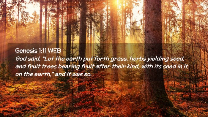 Picture 02 - Genesis 1:11 WEB Desktop Wallpaper - God said, 