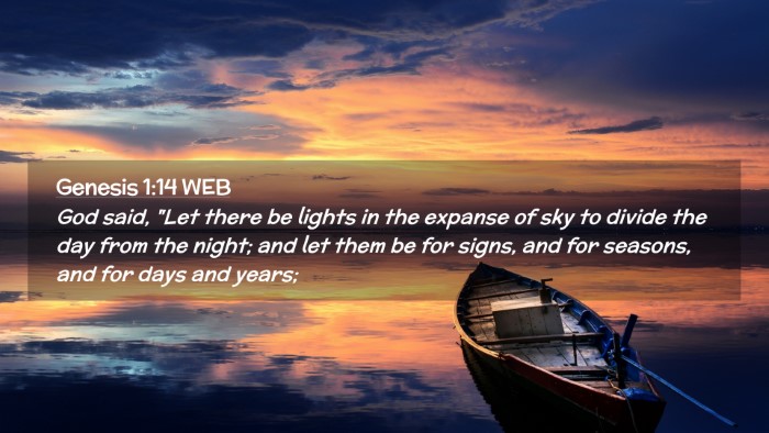 Picture 02 - Genesis 1:14 WEB Desktop Wallpaper - God said, 