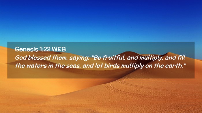 Picture 02 - Genesis 1:22 WEB Desktop Wallpaper - God blessed them, saying, 