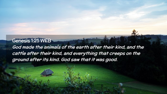 Picture 02 - Genesis 1:25 WEB Desktop Wallpaper - God made the animals of the earth after their - Desktop Bible Verse Wallpaper