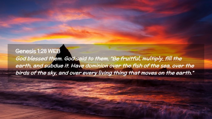 Picture 02 - Genesis 1:28 WEB Desktop Wallpaper - God blessed them. God said to them, 