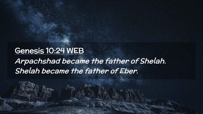 Picture 02 - Genesis 10:24 WEB Desktop Wallpaper - Arpachshad became the father of Shelah. Shelah - Desktop Bible Verse Wallpaper