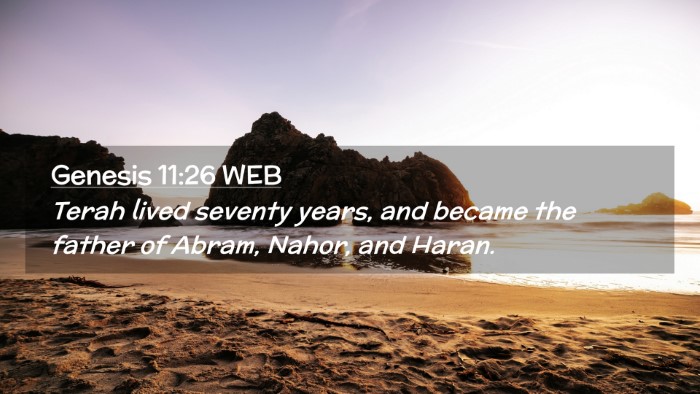 Picture 02 - Genesis 11:26 WEB Desktop Wallpaper - Terah lived seventy years, and became the father - Desktop Bible Verse Wallpaper