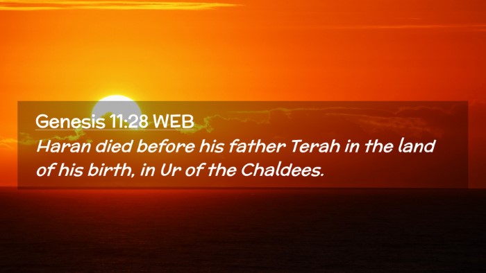 Picture 02 - Genesis 11:28 WEB Desktop Wallpaper - Haran died before his father Terah in the land of - Desktop Bible Verse Wallpaper
