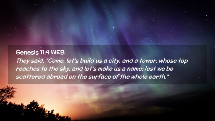 Picture 02 - Genesis 11:4 WEB Desktop Wallpaper - They said, 