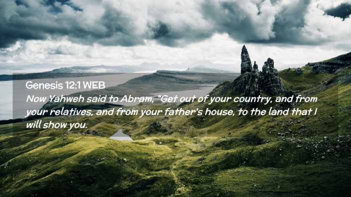 Picture 02 - Genesis 12:1 WEB Desktop Wallpaper - Now Yahweh said to Abram, 