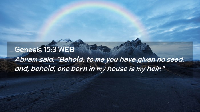 Picture 02 - Genesis 15:3 WEB Desktop Wallpaper - Abram said, 