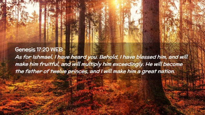 Picture 02 - Genesis 17:20 WEB Desktop Wallpaper - As for Ishmael, I have heard you. Behold, I have - Desktop Bible Verse Wallpaper